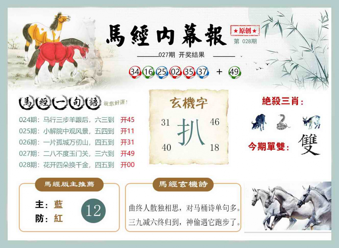 028期马经内幕报[图]
